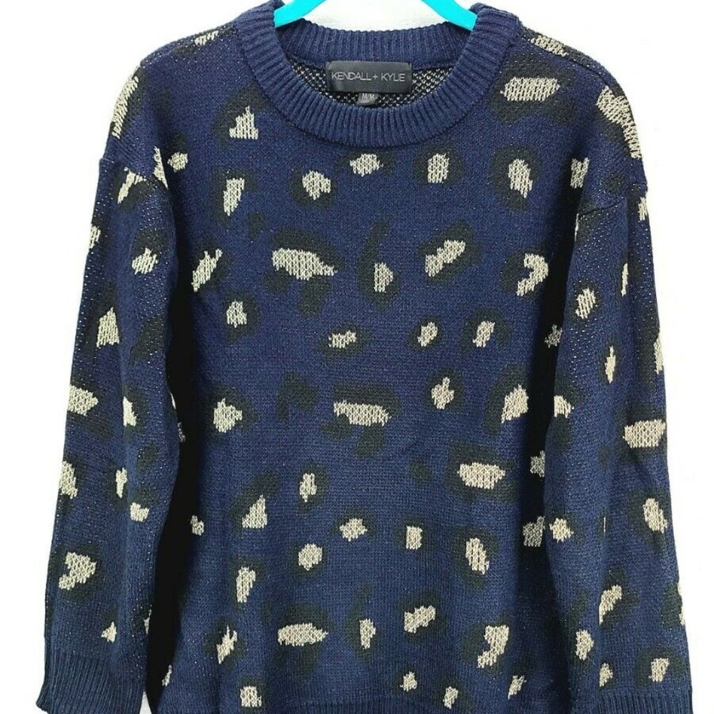Kendall +Kylie Ladies’ Animal Print Sweater Size M